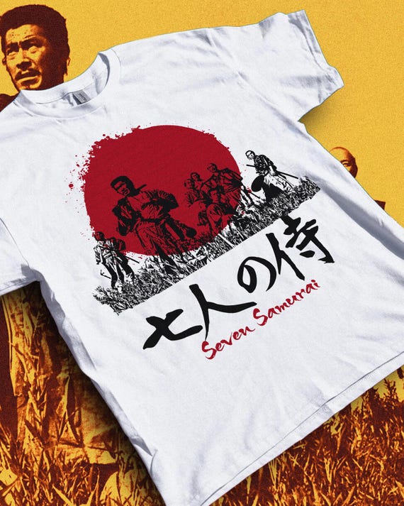 七人の侍オーガニックコットンTシャツ：黒澤明日本映画ギフト - Etsy 日本
