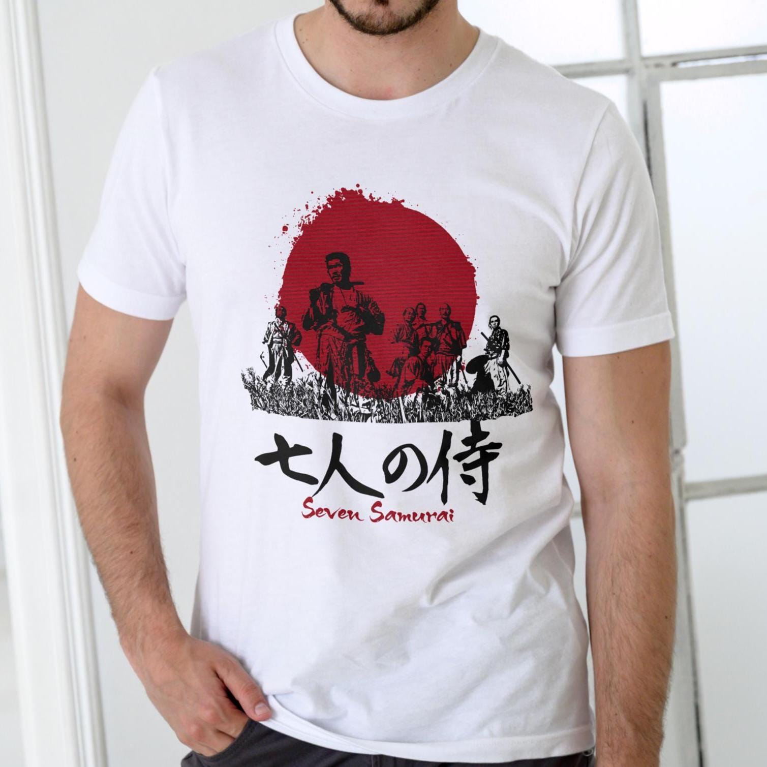 七人の侍オーガニックコットンTシャツ：黒澤明日本映画ギフト - Etsy 日本