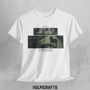 Stalker 1979 Movie T-Shirt: Andrei Tarkovsky Cult Film Apparel White