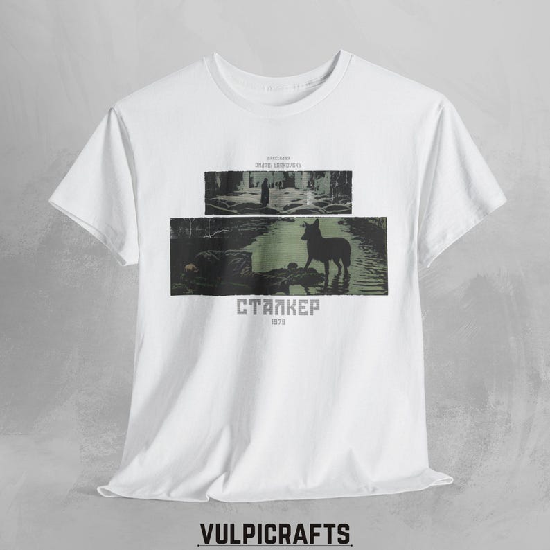 Stalker 1979 Movie T-Shirt: Andrei Tarkovsky Cult Film Apparel White
