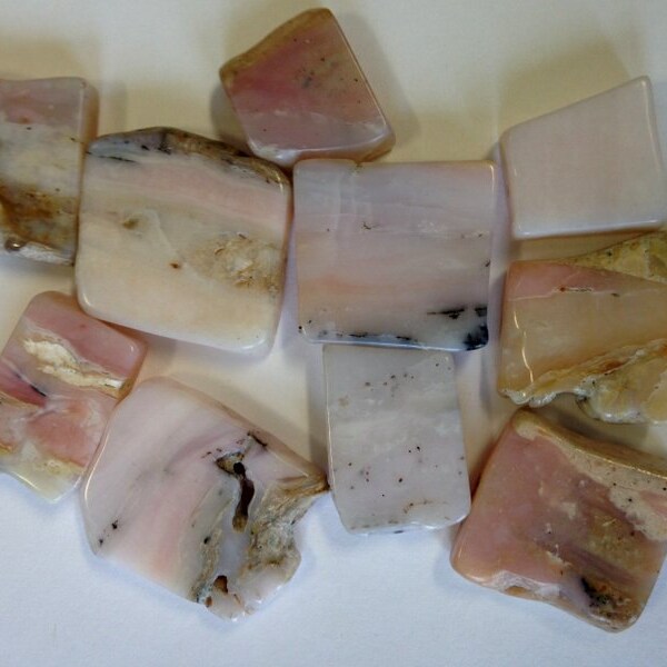 10 Peruvian Opal Stone Earthy Square Flat Rectangle Beads 20mm Britz Beads Supply