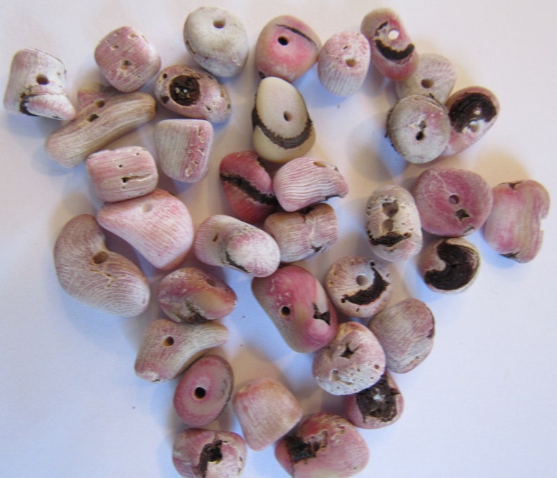 Cooked OOAK My Design Some Slight Salmon Color Britz Beads Supply Super Irregular 10mm To 14mm 30 Nugget Coral Soaked Funky Tumbled
