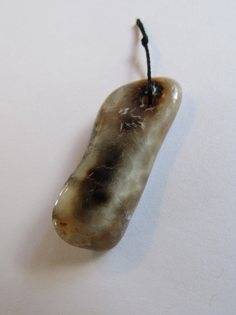 Lapidary Gray Black Rectangle Flat Drop Agatized Fossil Mineral 1 12 Inch Tampa Bay Coral White Britz Beads Supply Drilled Hole