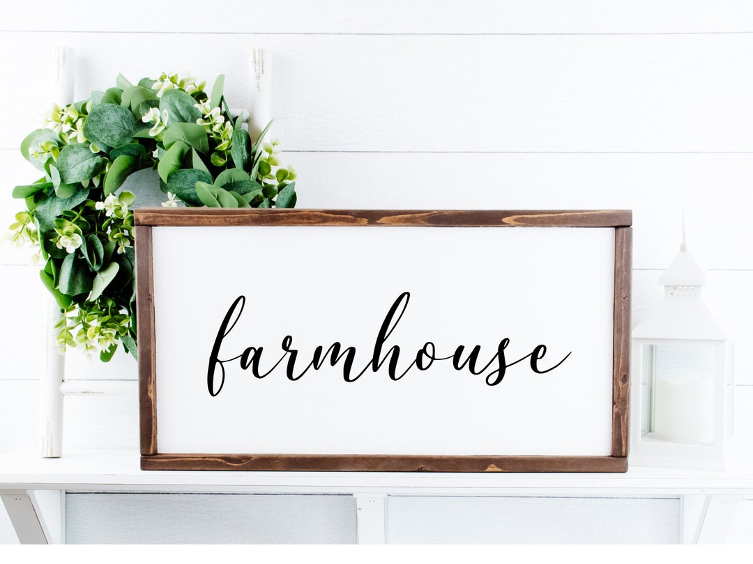 Farmhouse Framed Sign, Farmhouse Wall Decor, Handmade Wooden Sign ...