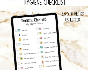 Personal Hygiene Checklist: Daily Chores Worksheet (Digital Download)