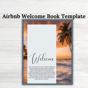 Libro de bienvenida de Airbnb, folleto de bienvenida de Airbnb, información para huéspedes, guía de Airbnb, material imprimible para alquileres vacacionales, guía para anfitriones de Vrbo