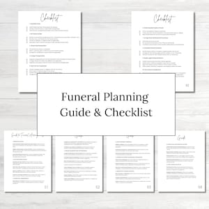 Funeral Planning Checklist, Funeral Planning Guide & Checklist, Funeral Planning, Funeral Checklist, Memorial Funeral Arrangements
