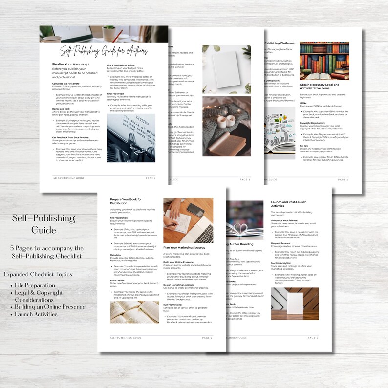 Self Publishing Checklist.pdf Self-publishing Checklist & Guide for Authors (digital Ebook) - Etsy