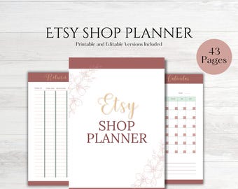 Etsy Shop Planner: Printable Business Tracker (Digital Download)