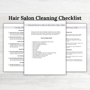 Salon Cleaning Checklist: Editable Canva Template (PDF)