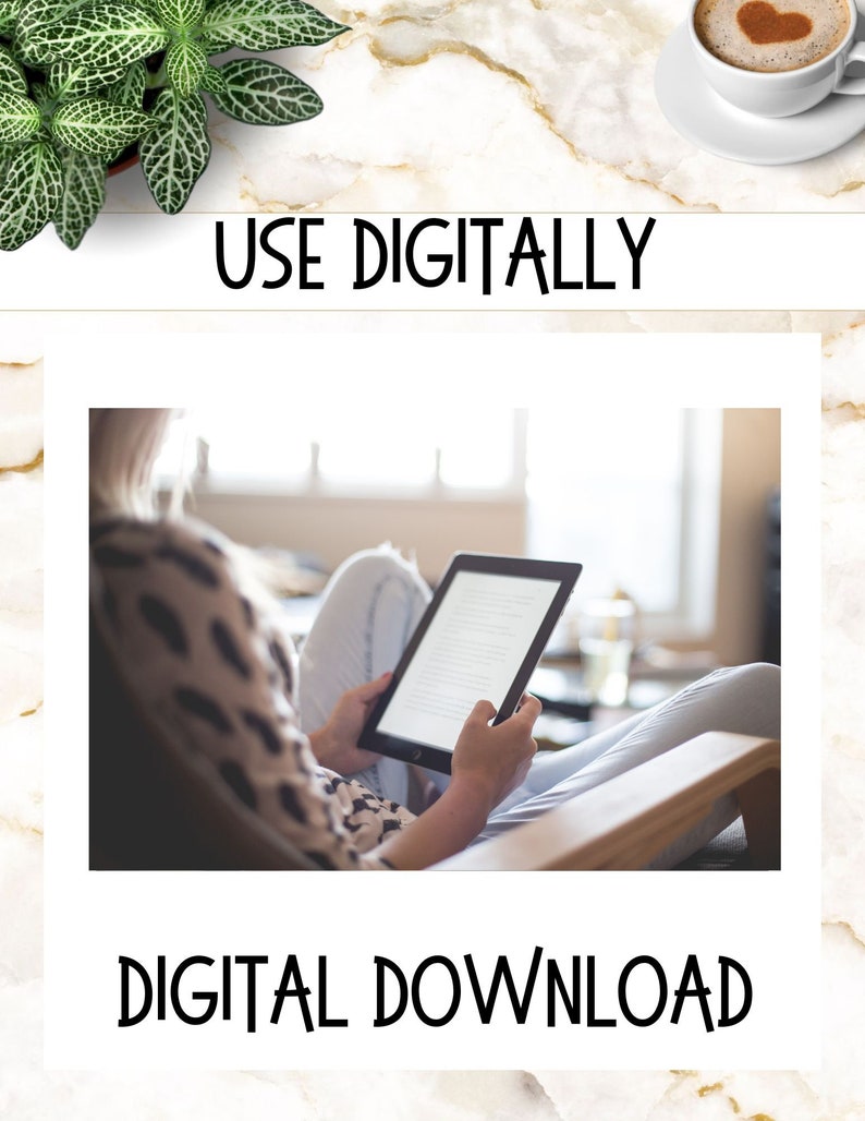May include: A woman sits in a chair and uses a tablet computer. The text "USE DIGITALLY" and "DIGITAL DOWNLOAD" is displayed on the image.