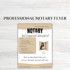 Notary Public Flyer, Mobile Notary Template, Notary Business Marketing, Notary Service Flyer, Editable Notary Flyer, Instant Download