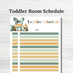 デイケアのスケジュール、チャイルドケアのスケジュール、幼児教室、Canva テンプレート、幼児のスケジュール、幼児の日々、子供の日々のスケジュール