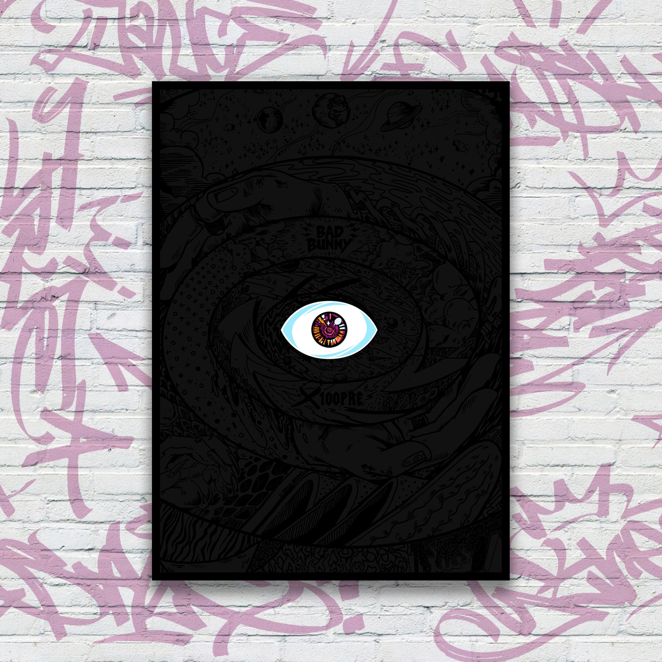 Poster Bad Bunny x100pre/Album Bad bunny/Poster x100pre/Merchandising Bad Bunny/Physical Poster/Reggaeton/Decoration Bad Bunny/Latin Trap