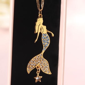 Mermaid Necklace, Siren Pendant, Mermaid Tale Necklace, Beach Lover Gift