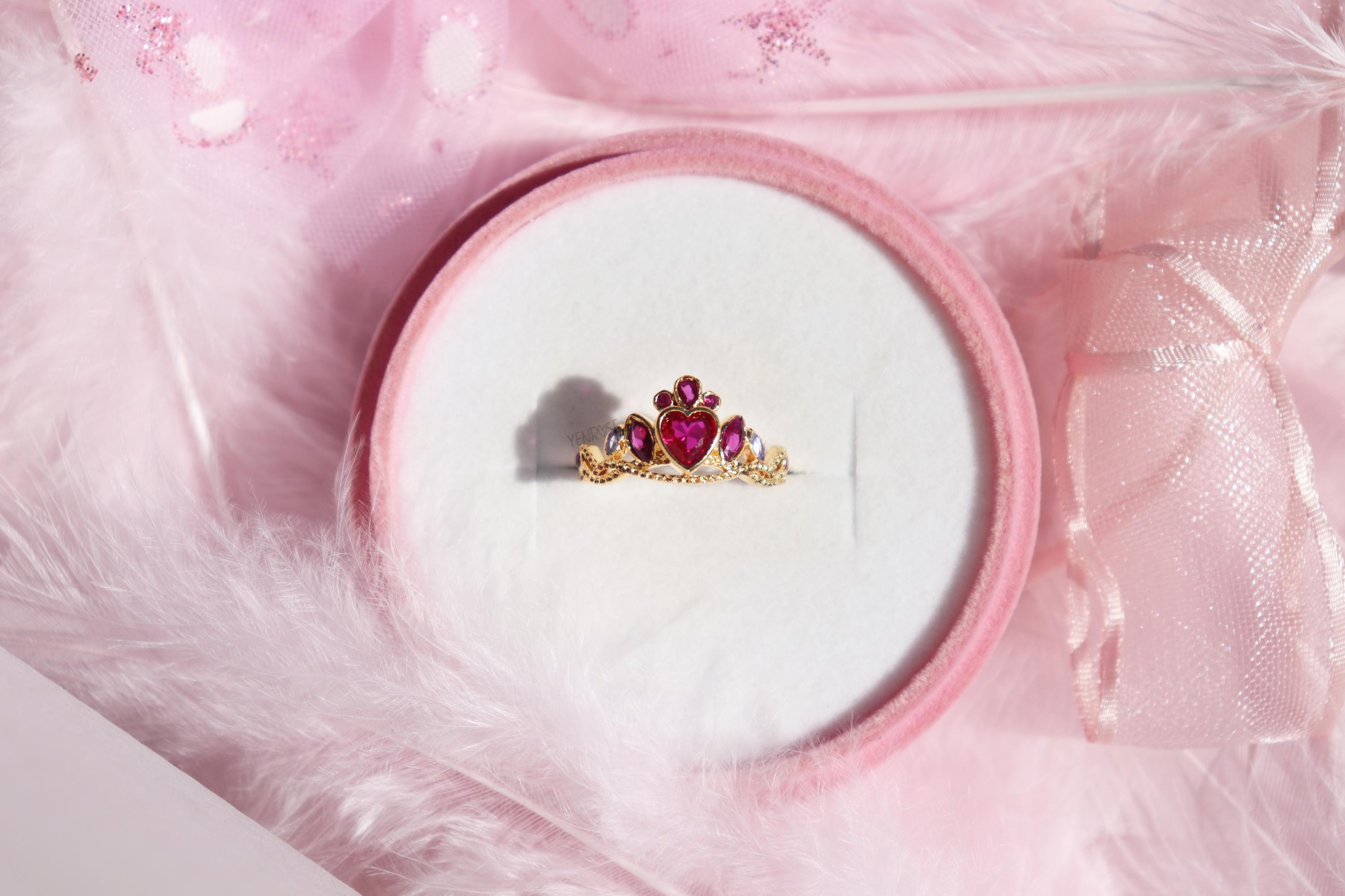 💖 Sterling Silver Princess Pink Ring – Fit for Your Royal Fantasy! 💖 main image 1