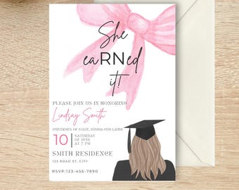 Nurse Graduation Invite, Nursing School Graduation Invite, RN graduation invite, healthcare graduation invite, BSN graduation invite