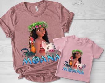 Moana Shirt, Disney Princess Tee, Moana Characters Squad Tee, Magic Kingdom Trip, Disney Family Birthday Gift, Disney Vacation Shirt