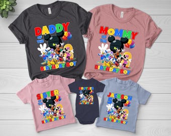 Maglietta di compleanno di Topolino e i suoi amici, maglietta di compleanno di Topolino, completo di compleanno di Topolino e i suoi amici, completo di Topolino per bambini