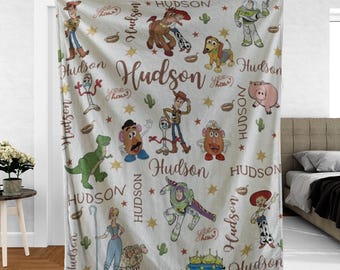 Customizable Toy Story Blanket, Disney Pixar Blanket, Woody and Buzz Blanket, Disney Fleece  Blanket, Baby Shower Gift, Disney Home Decor