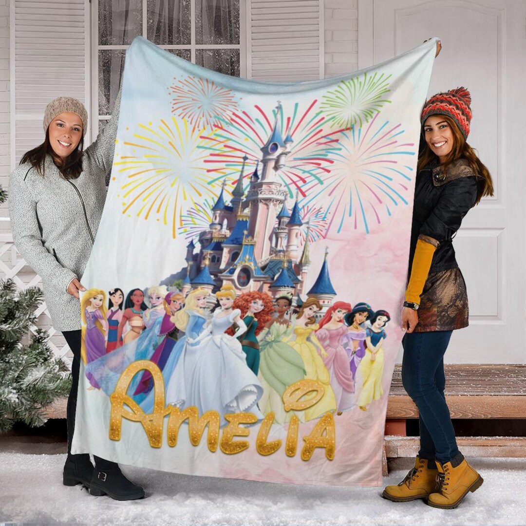 Disney Princess Watercolor Disney Castle Blanket, Disney Princess ...