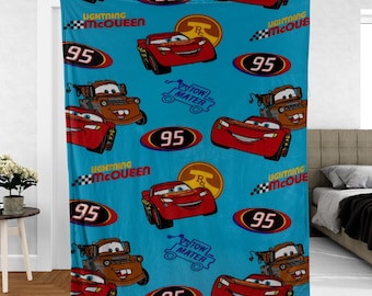 Disney Lightning McQueen Blanket, Disney Pixar Car Fleece Blanket, Disney Blanket, Disney Home Decor, Cars Blanket, Birthday Gift For Boy