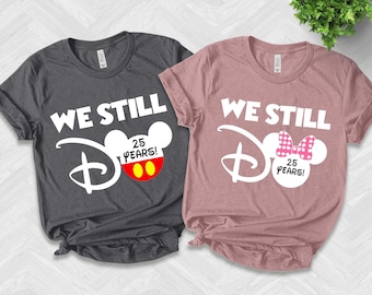 We Still Do Tee, Mickey & Minnie Anniversary Shirt, Disney Couple Tee, Custom Year Honeymoon Shirt, Disney Vacation Tee