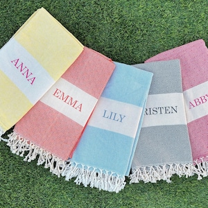 Personalized Beach Towel, Personalized Gift, Party Favors, Custom Towels, Bachelorette Party, Bridesmaid Gift, Wedding Gift, Bride Towel