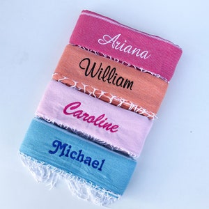 Personalized Beach Towel 70x40&quot;, Bachelorette Towel Gifts, Turkish Beach Towel, Beach Bridal Party Towel, Custom Wedding Gift, Custom Towels