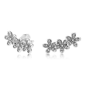 Daisy Stud Earrings Womens Everyday Floral Stud Earrings Affordable and Sparkling Silver Daisy Style Collection New Trending Design Gift