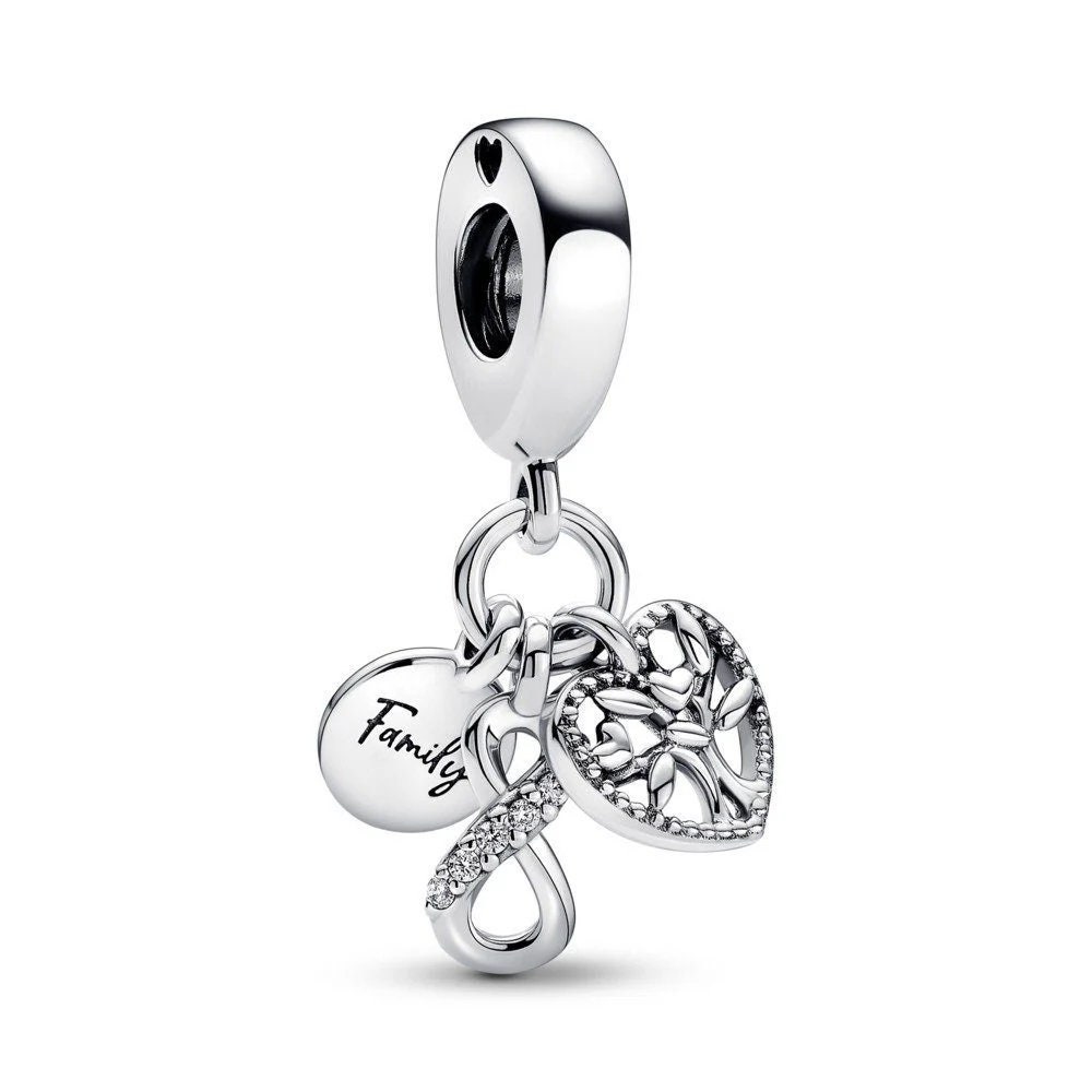 DWJSu Heart Infinity BFF Charm – Mother Daughter Tree Of Life Bead For European Bracelets & Necklaces - View #7