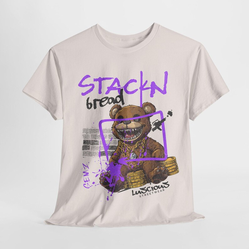 Elevate your style with the Stackin Bread Teddy Graphic T-Shirt in Ice Grey. Featuring a statement teddy bear graphic, this trendy streetwear tee offers a perfect mix of comfort and urban edge. Ideal for casual looks or standout outfits