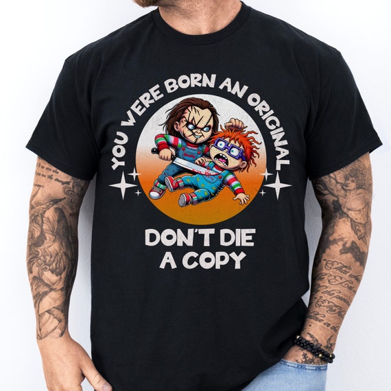 Chucky vs Chuckie T-Shirt Retro Streetwear Horror, Vintage Cartoon 