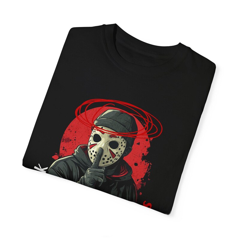 Loose Lips Sink Ships t-shirt featuring a mask design with urban grunge details. Ideal streetwear graphic tee for hip-hop lovers, trap style outfits, and hustler vibes. Printed on Comfort Colors 1717 known for its premium quality and lasting comfort.