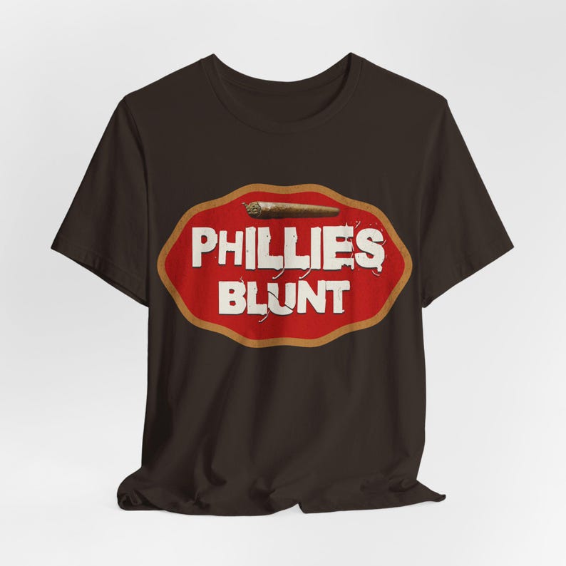 Vintage Phillies Blunt T-shirt: jaren 90 retro streetwear-T-shirt Brown