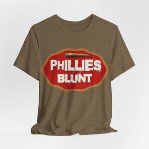 Vintage Phillies Blunt T-shirt: jaren 90 retro streetwear-T-shirt Heather Olive
