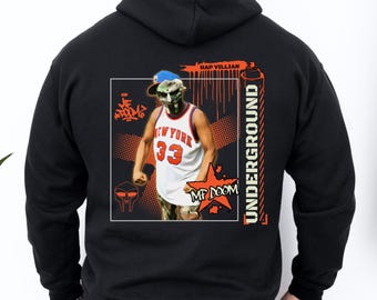 Sudadera con capucha MF DOOM: villano del rap underground, ropa urbana de hip hop