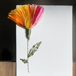 Hand Embroidered cards, gift tags and bookmarks, customisable. Series 1
