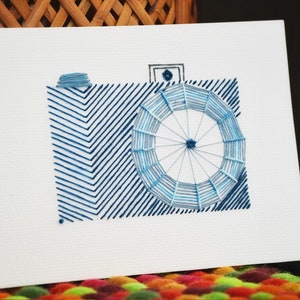Hand Embroidered cards and wall art, customisable