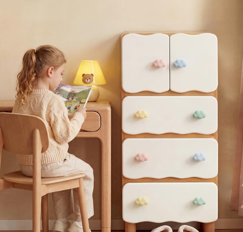 Cloud lade trekt knoppen - keramische knoppen, leuke dressoirknop, kastknoppen trekt, knop voor kinderkamer afbeelding 6