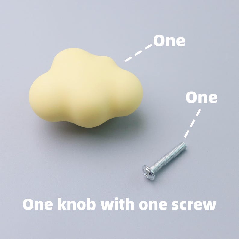Cloud lade trekt knoppen - keramische knoppen, leuke dressoirknop, kastknoppen trekt, knop voor kinderkamer afbeelding 4