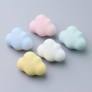 Cloud lade trekt knoppen - keramische knoppen, leuke dressoirknop, kastknoppen trekt, knop voor kinderkamer afbeelding 9