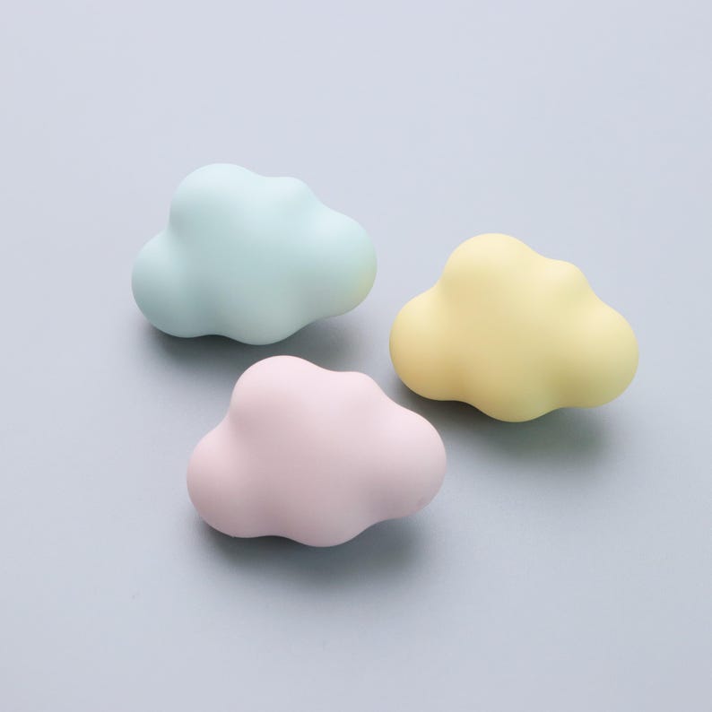 Cloud lade trekt knoppen - keramische knoppen, leuke dressoirknop, kastknoppen trekt, knop voor kinderkamer afbeelding 10
