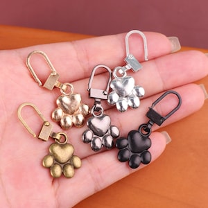 Zip Puller Tap Slider Pull｜Paw Print Zipper Puller｜Zipper Head Pull-Tab Hardware Repair｜Nylon Zipper Pulls｜Zipper Pull Replacement