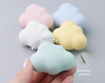 Tiradores y pomos de nube para cajones - Pomos de cerámica, bonitos pomos para cómoda, pomos para armarios, pomos para habitaciones infantiles