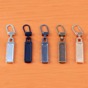 Metal Zipper Puller｜Rectangle Zipper Puller｜Zipper Pull Replacement｜Zip Puller Tap Slider Pull｜Handbag Zipper Repair Kit