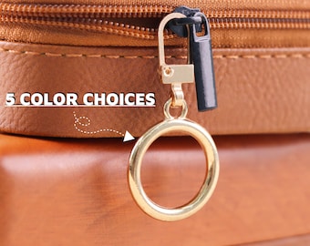 Tirador de cremallera con anillo circular, repuesto para cremallera, kit de reparación de cremalleras para bolsos