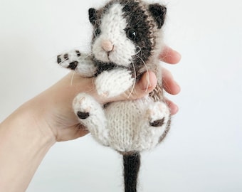 手作りのアメリカンショートヘア猫のぬいぐるみ：リアルなコンパニオン