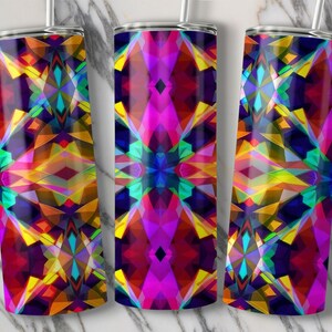 Kaleidoscope Digital Image, Abstract Design, Geometric Pattern, Vibrant Colors, Downloadable Art, Modern Art Print, Wall Decor
