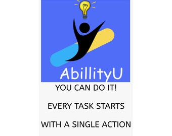 "Motivierende Wandkunst - ""You can do it"" Giclée Druck."